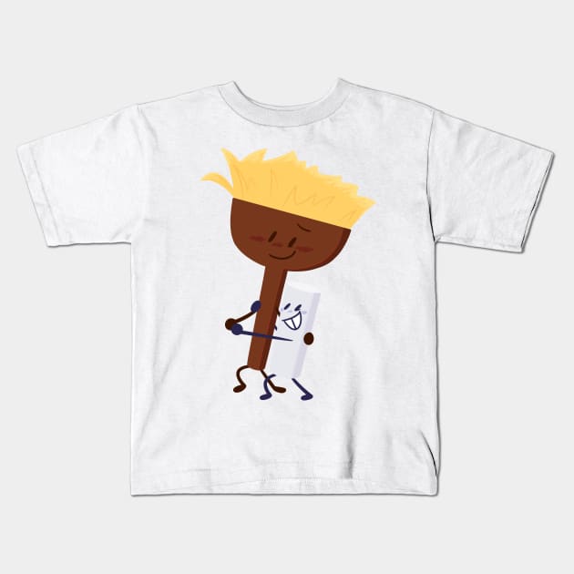 Broomer x Chalky (Excellent Entities) Kids T-Shirt by PuppyRelp